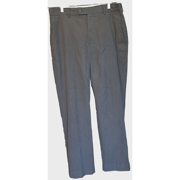 Perry Ellis Portfolio Women’s Gray Dress Pants 34x30 Flat Front Classic Trousers - Picture 1 of 5